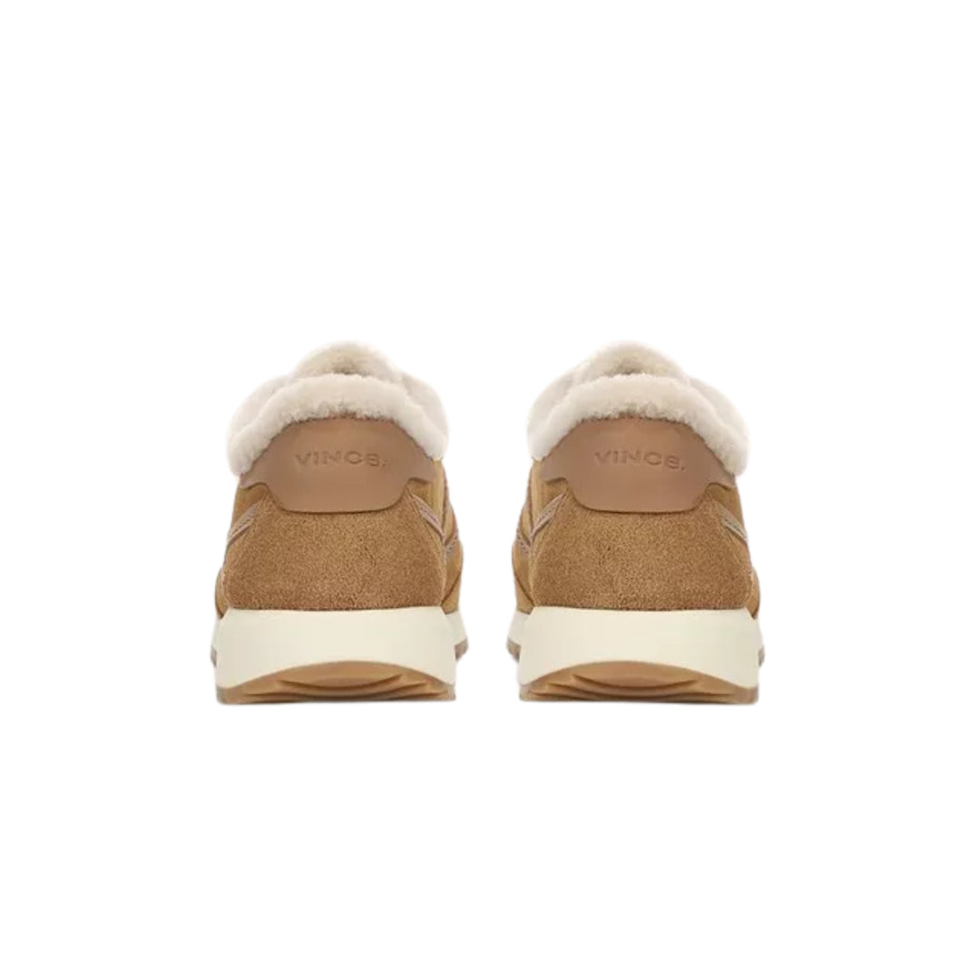 Santa Monica Shearling Sneaker in Honey Brown