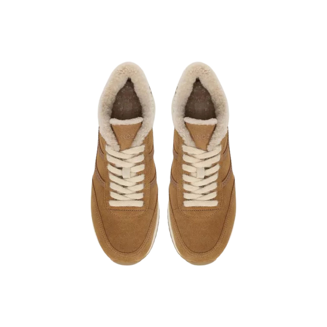Santa Monica Shearling Sneaker in Honey Brown