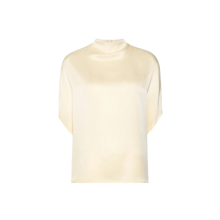 Satin Cape Tee, Ecru 121