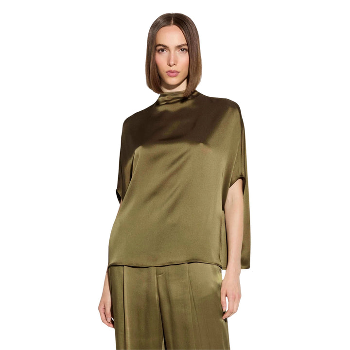 Satin Cape Tee, Oat 214