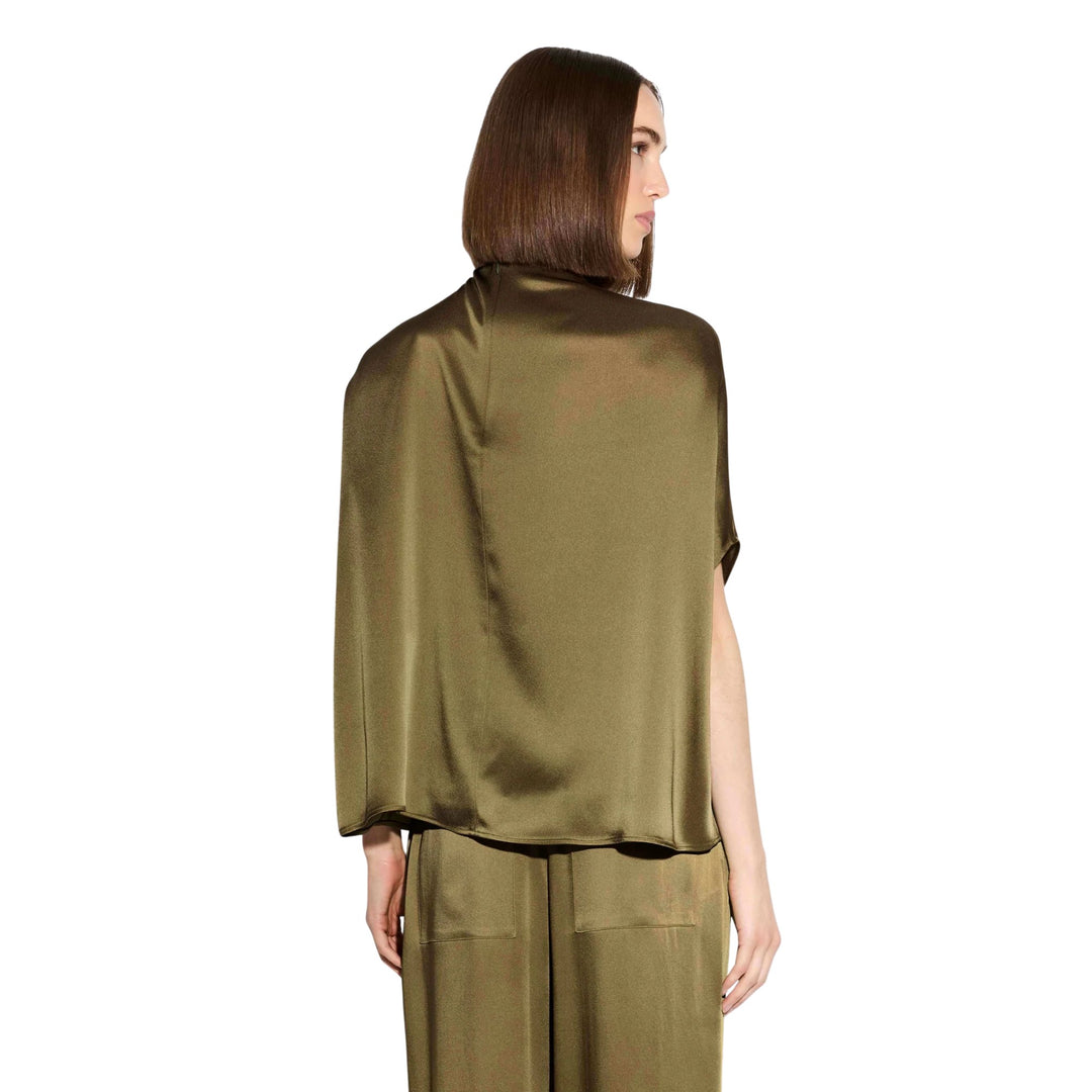 Satin Cape Tee, Oat 214