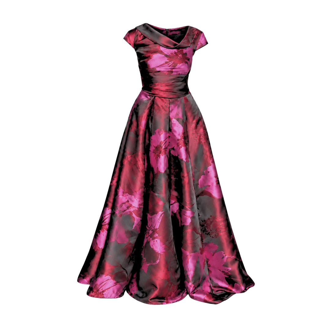 Hibiscus Jacquard Gown