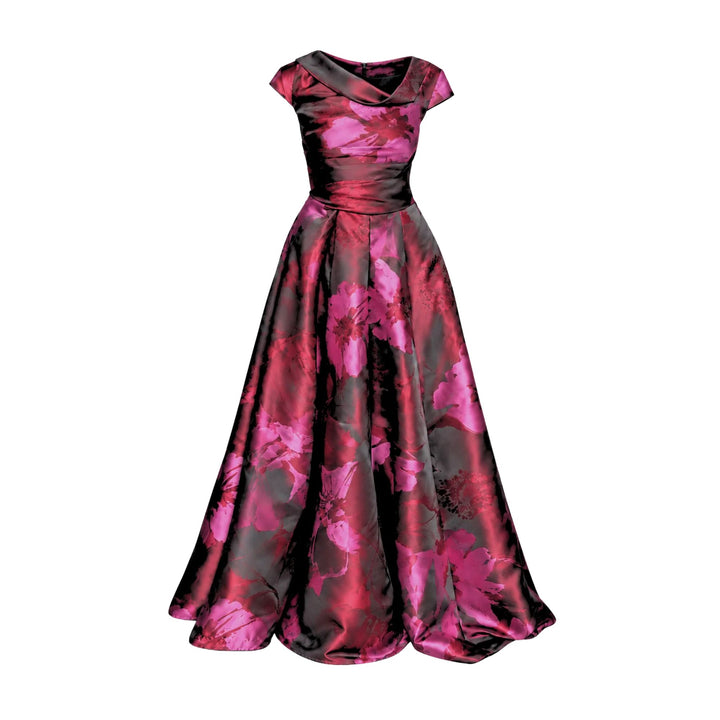 Hibiscus Jacquard Gown