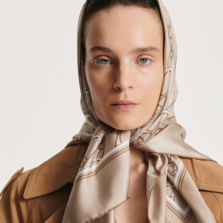Foulard 90x90 - Beige