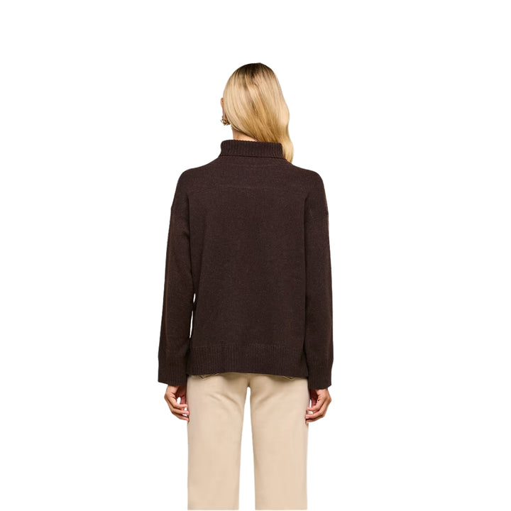 Selwyn Oversized Turtleneck in Chocolate