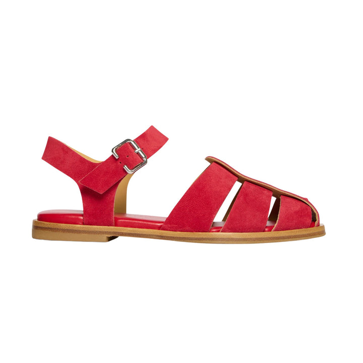 SERA FISHERMAN SANDAL Crimson Suede