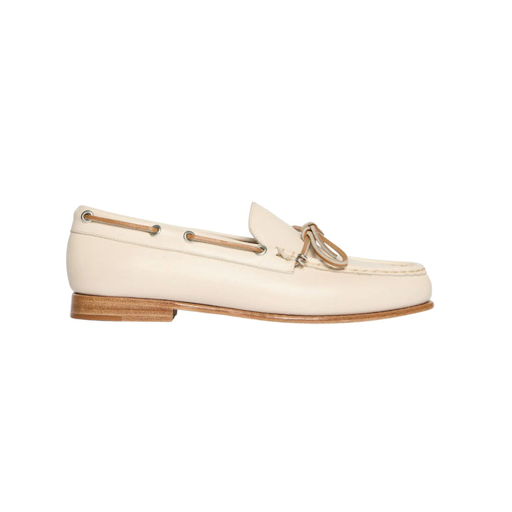 MORGAN BOAT SHOE Bone Calf