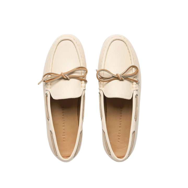 MORGAN BOAT SHOE Bone Calf