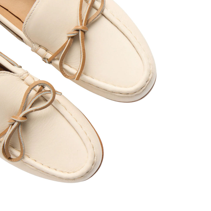 MORGAN BOAT SHOE Bone Calf