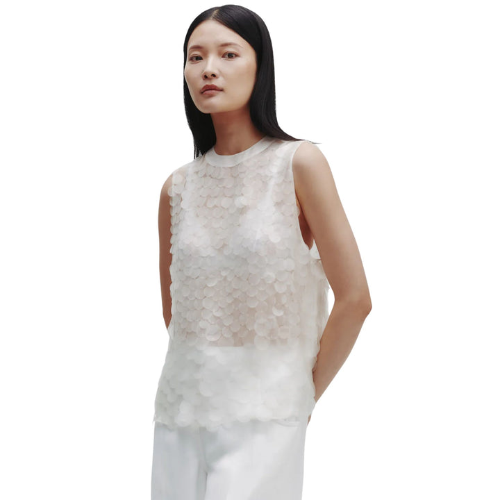 Shell Top In Silk Organza