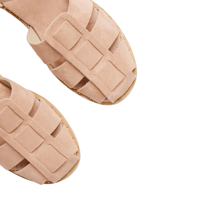 SERA FISHERMAN SANDAL Blush Suede