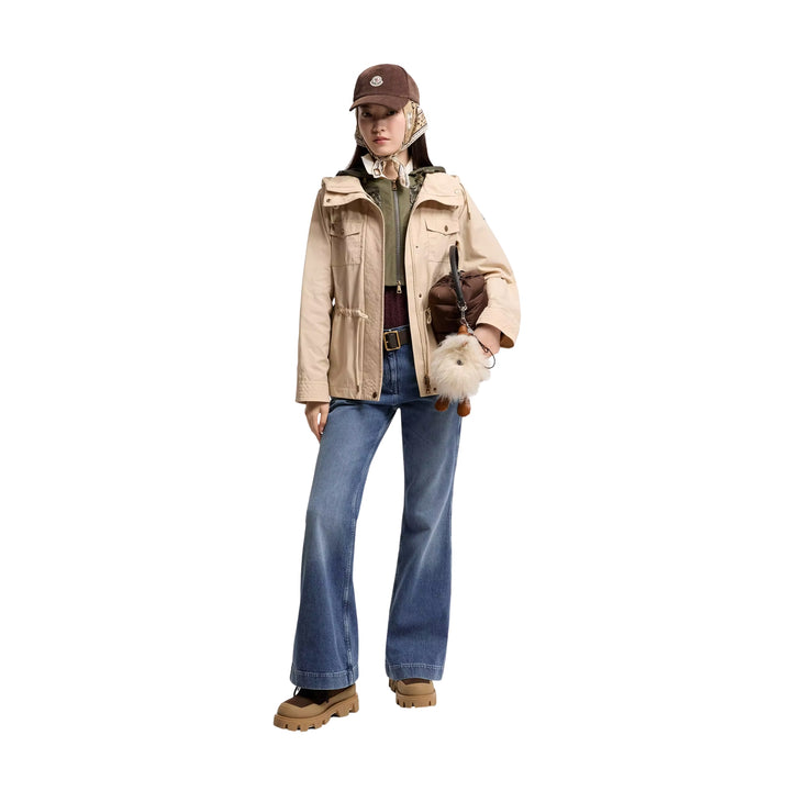 Serin Short Parka in Beige
