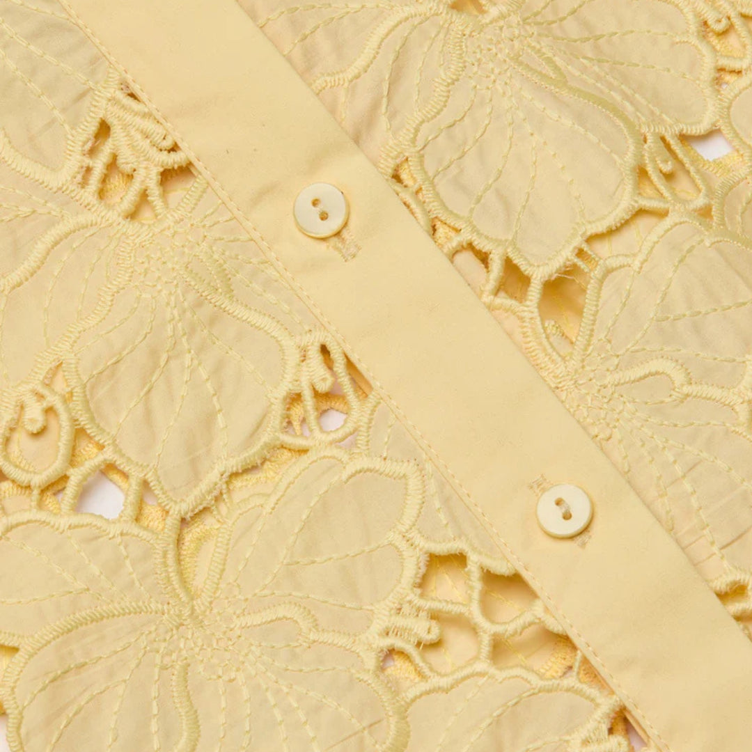 Seychelle Cropped Buttondown in Lemon Sorbet