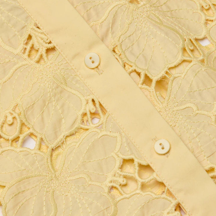 Seychelle Cropped Buttondown in Lemon Sorbet