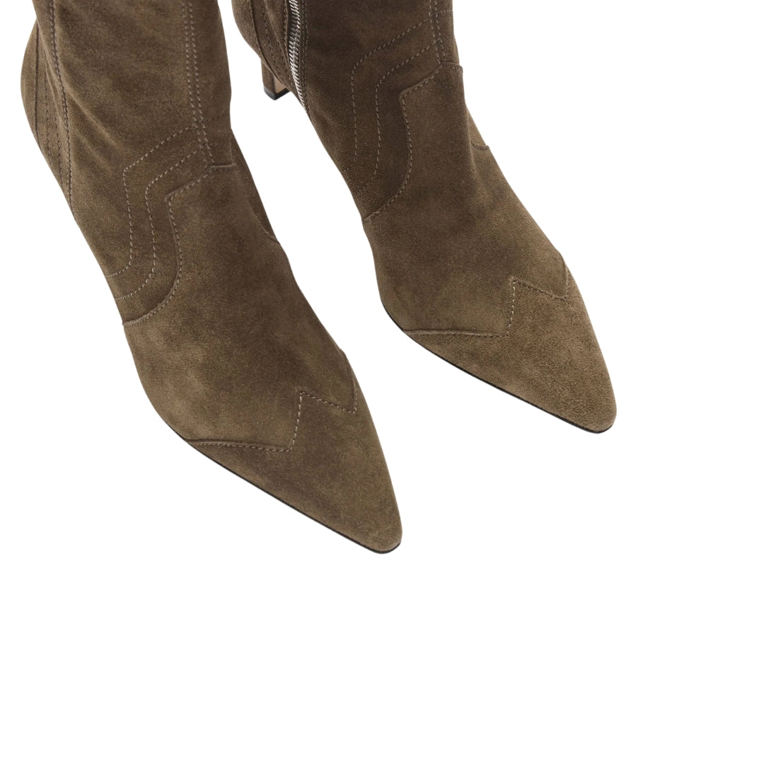Shaina Boot in Moss Suede