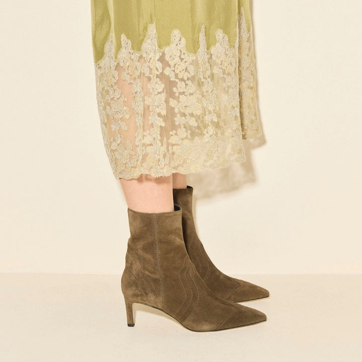Shaina Boot in Moss Suede