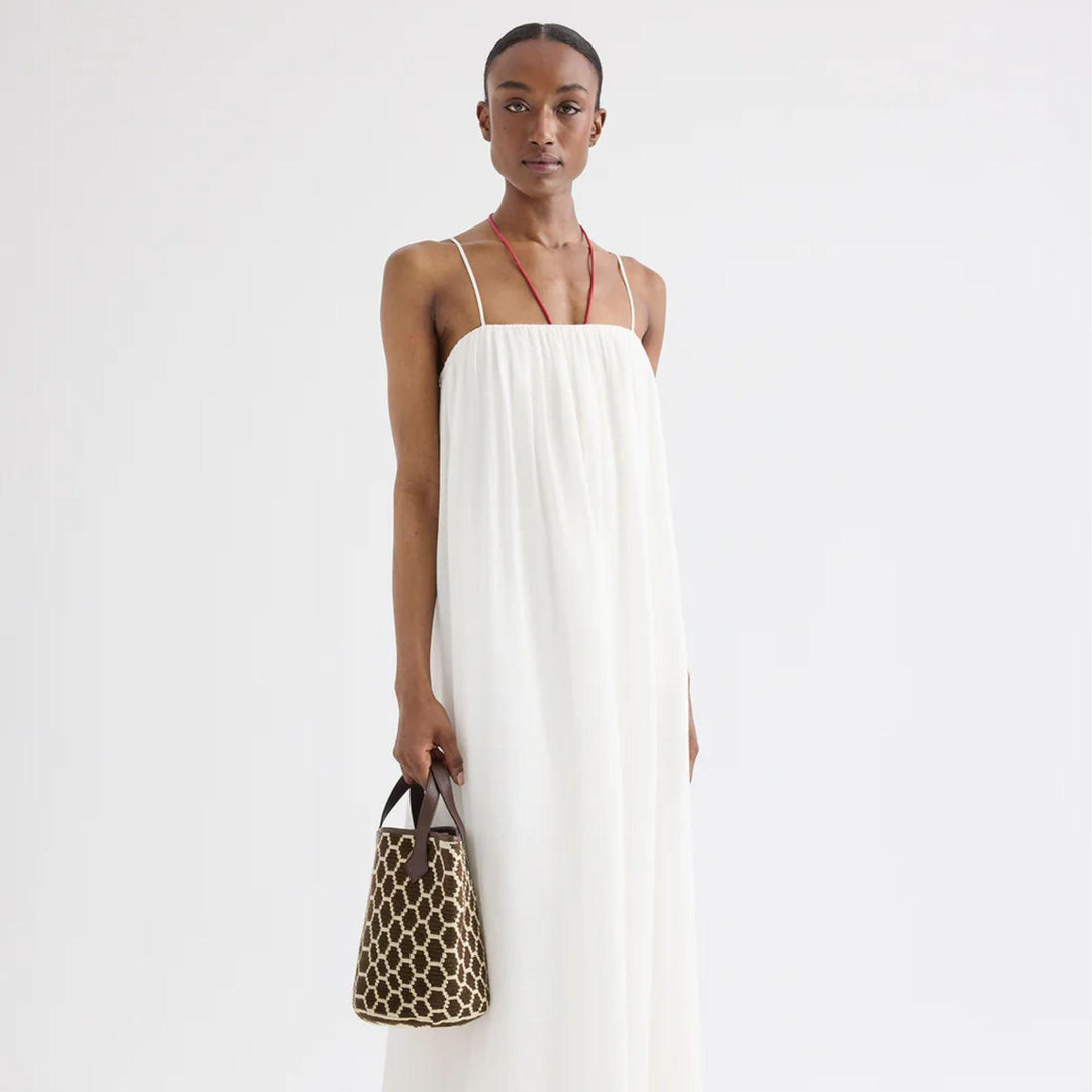 Shirred Column Dress