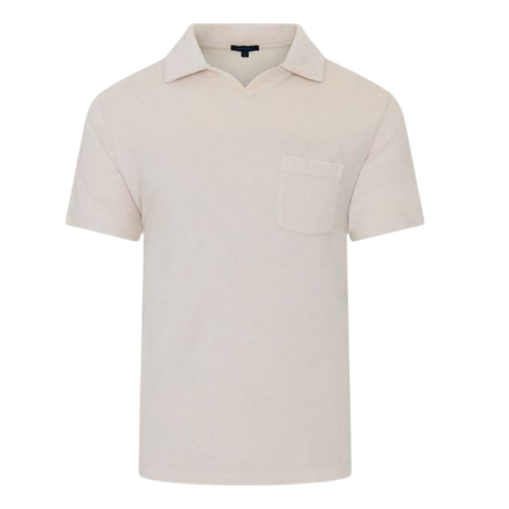 Short Sleeve Beach Terry Johnny Collar Polo