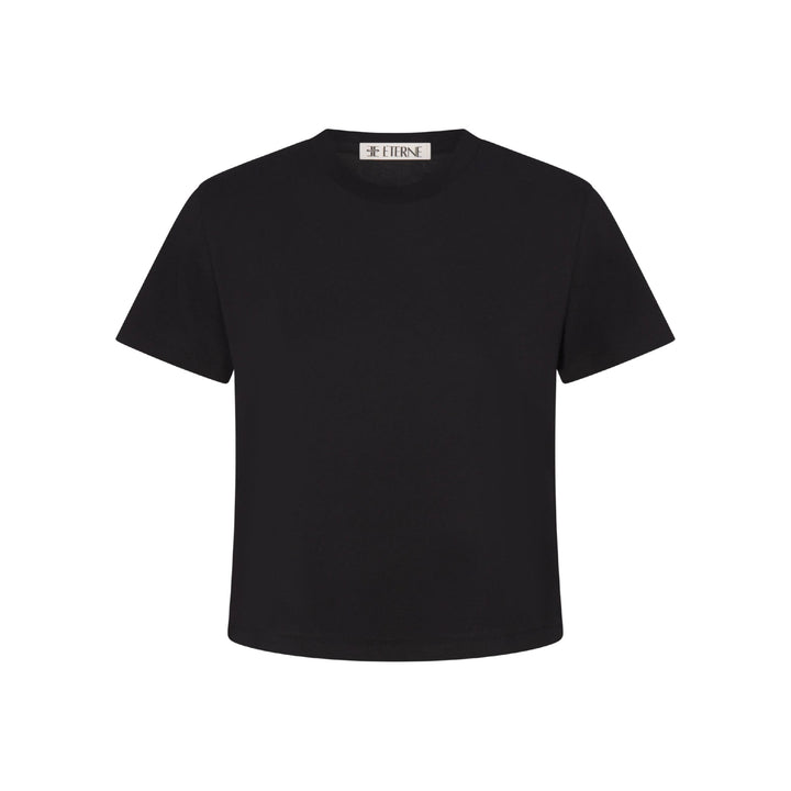 Short Sleeve Boxy Tee in Black