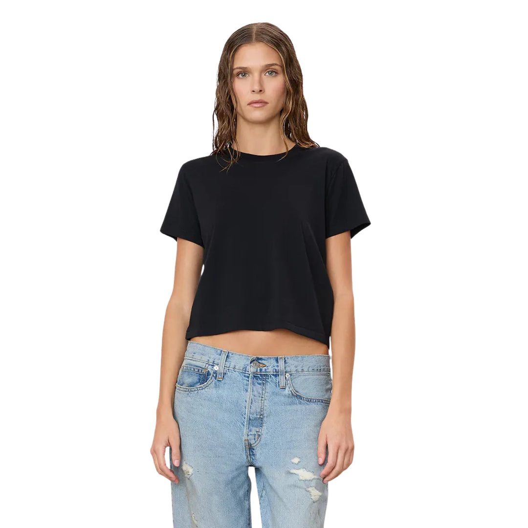 Short Sleeve Boxy Tee in Black