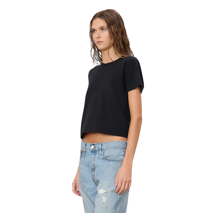 Short Sleeve Boxy Tee in Black