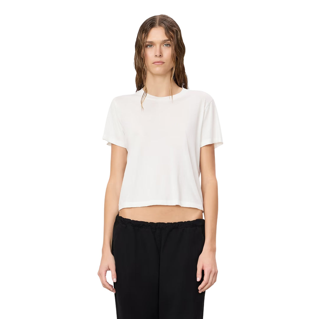 Short Sleeve Boxy Tee in Ivory