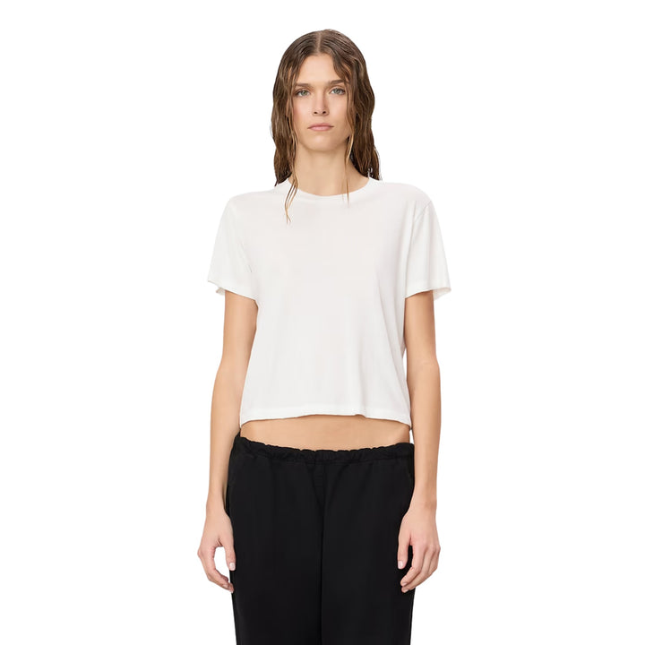 Short Sleeve Boxy Tee in Ivory