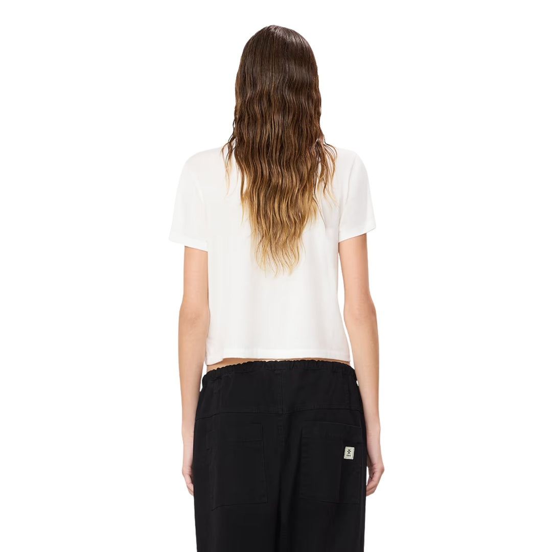 Short Sleeve Boxy Tee in Ivory