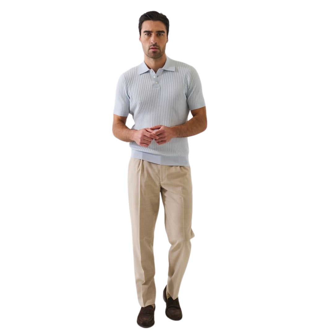 Pale Blue Short Sleeve Polo