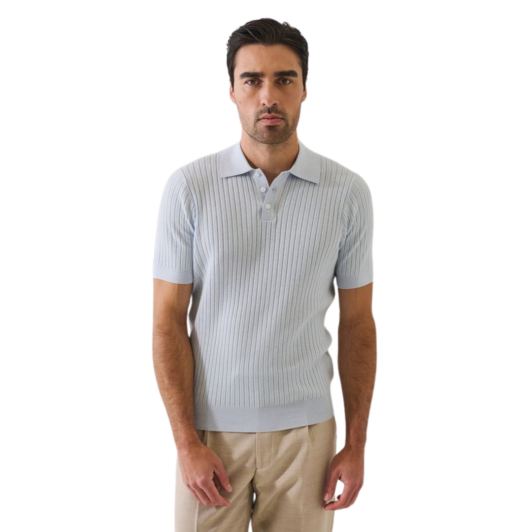 Pale Blue Short Sleeve Polo