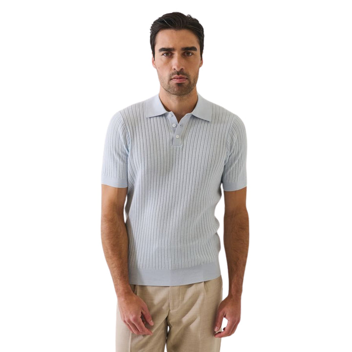 Pale Blue Short Sleeve Polo