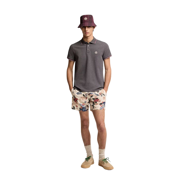 Short Sleeve Polo in Dark Grey