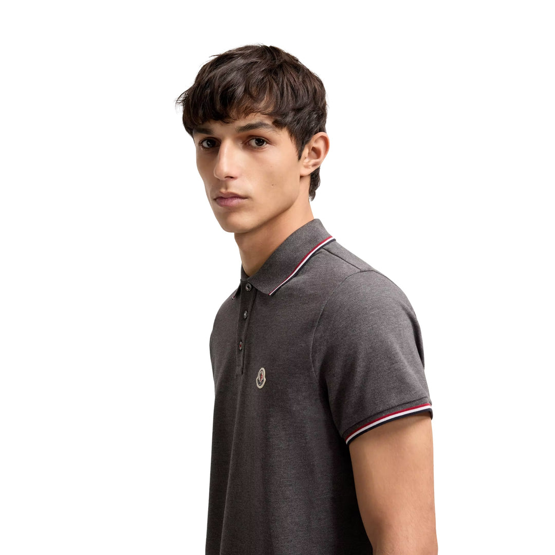 Short Sleeve Polo in Dark Grey