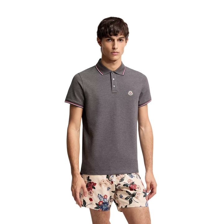 Short Sleeve Polo in Dark Grey