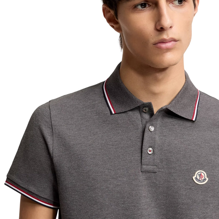 Short Sleeve Polo in Dark Grey