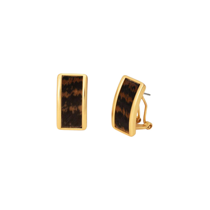 Sienna Rectangle Stud Earring Gold