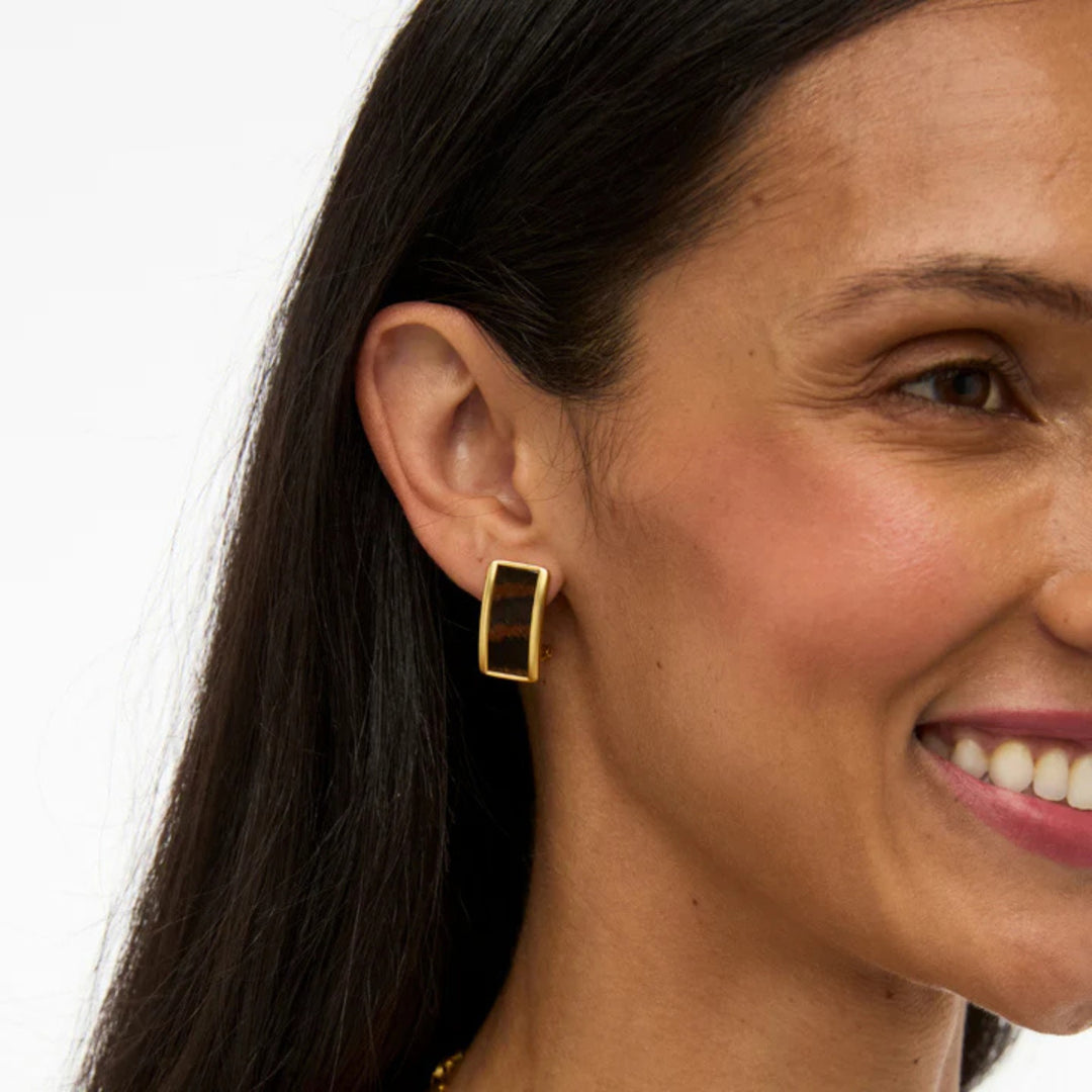 Sienna Rectangle Stud Earring Gold