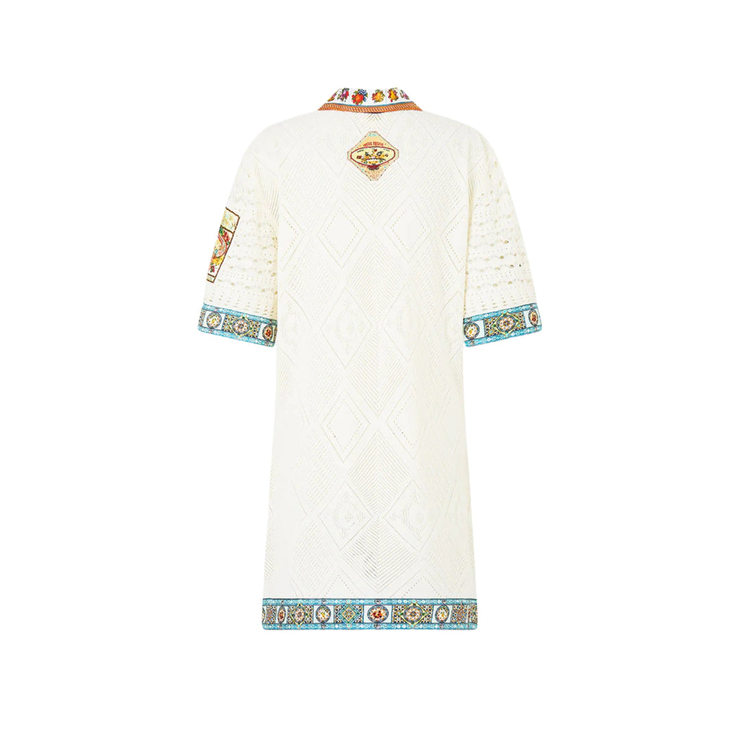 Silk Collar Knit Tunic in Magic Of The Mercado