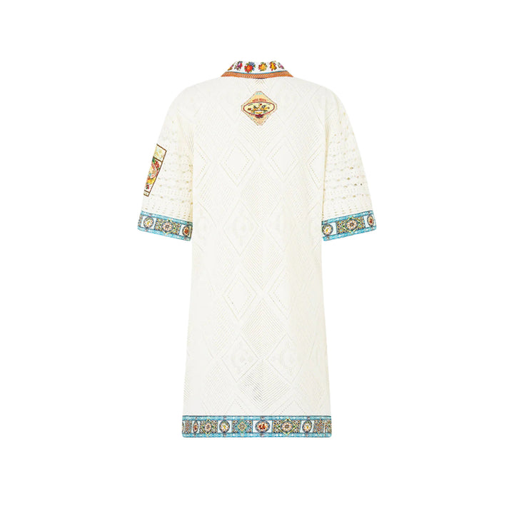 Silk Collar Knit Tunic in Magic Of The Mercado