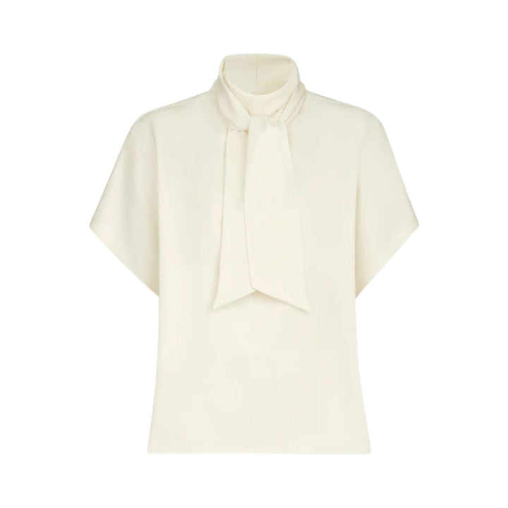 Silk Satin High Neck Top