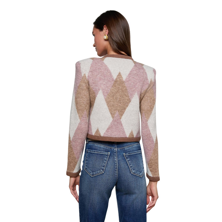 Siobhan Fuzzy Argyle Cardigan