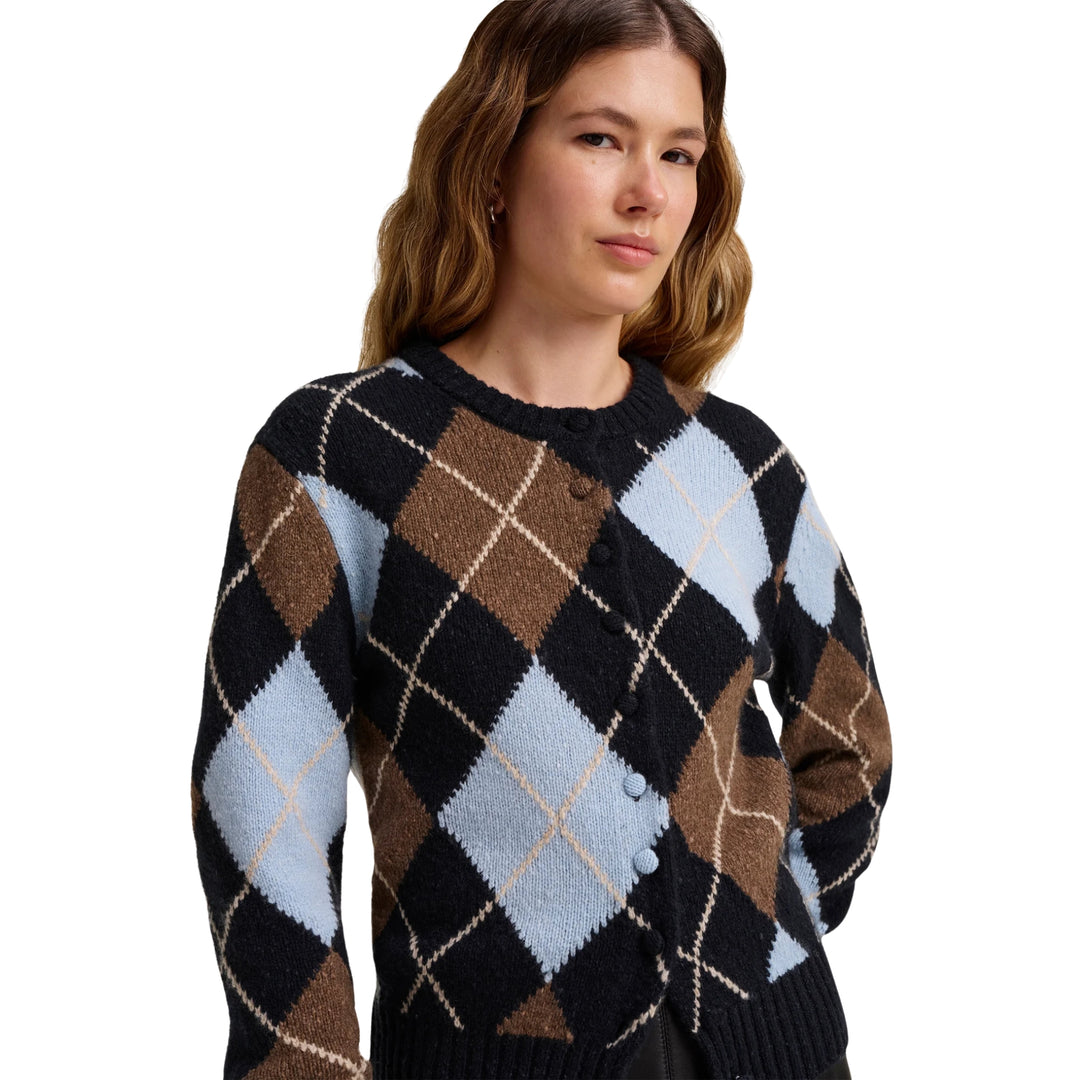 Skyler Cardigan in Sky Blue Combo