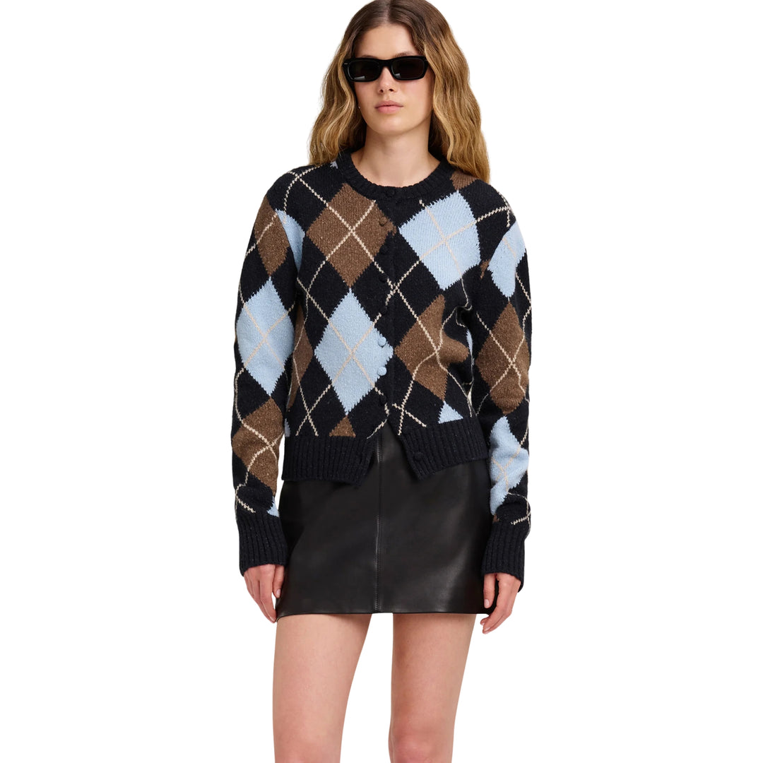 Skyler Cardigan in Sky Blue Combo