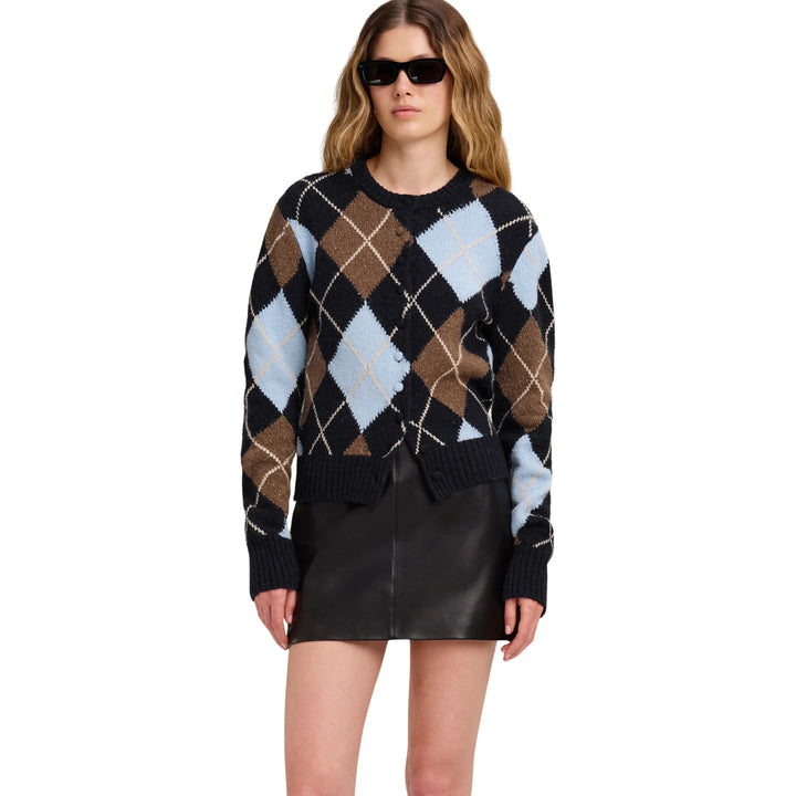 Skyler Cardigan in Sky Blue Combo