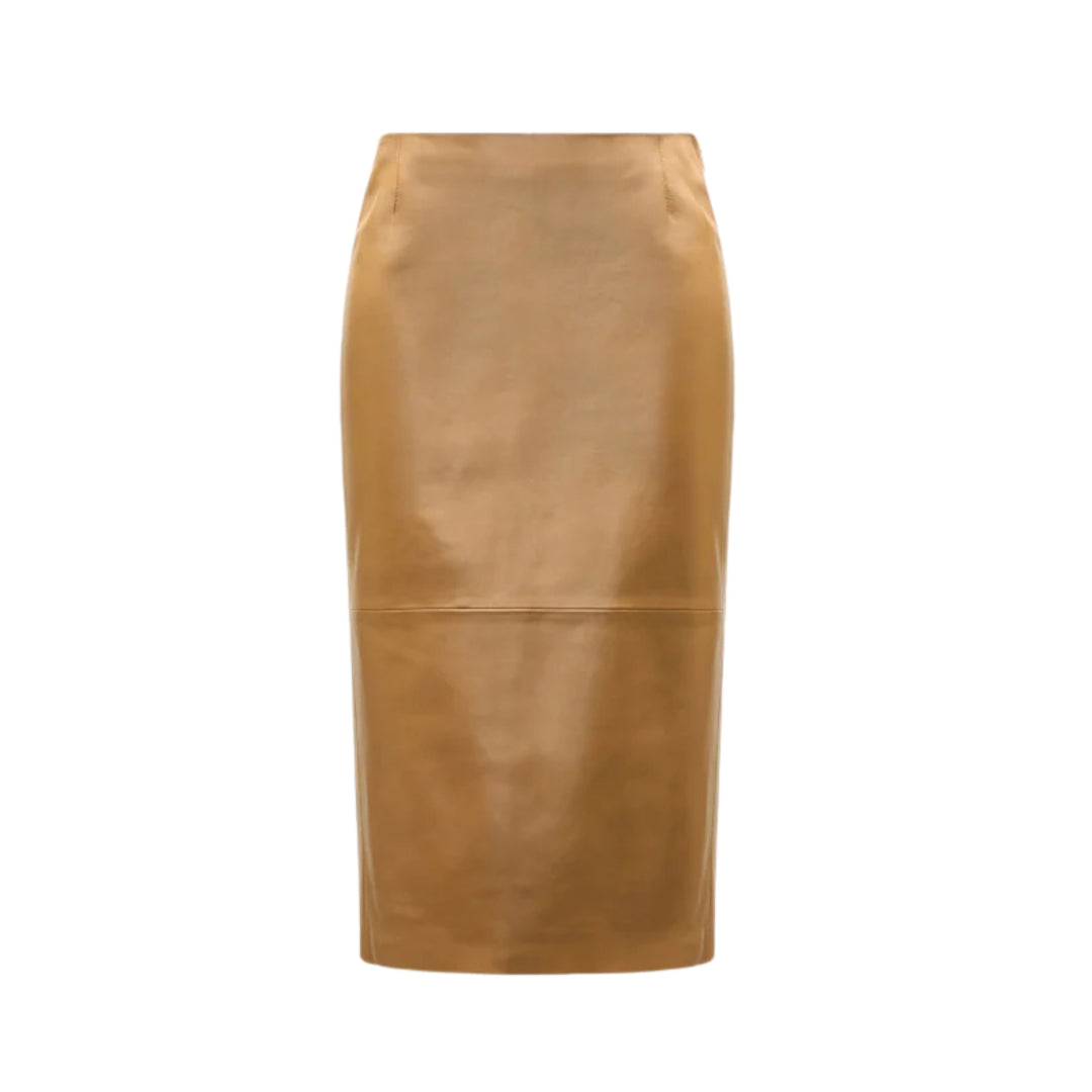 Sleek Statement Skirt in Saffron