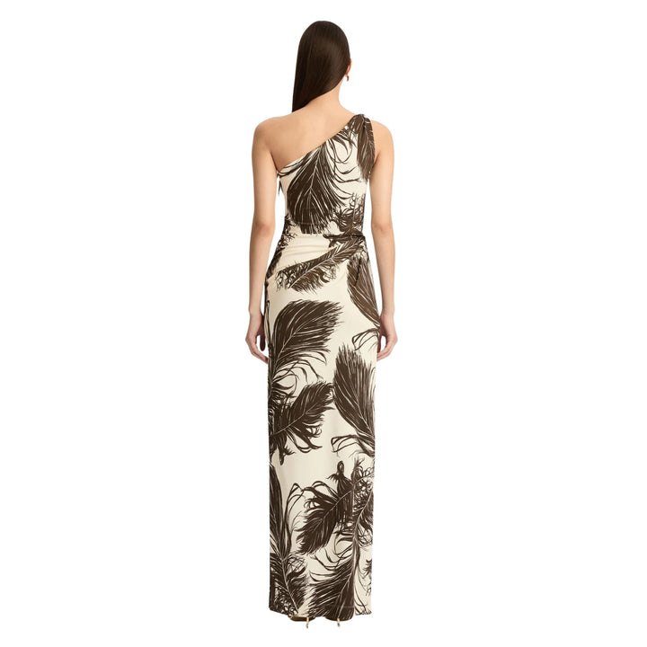Sleeveless Feather Milano Jersey Gown