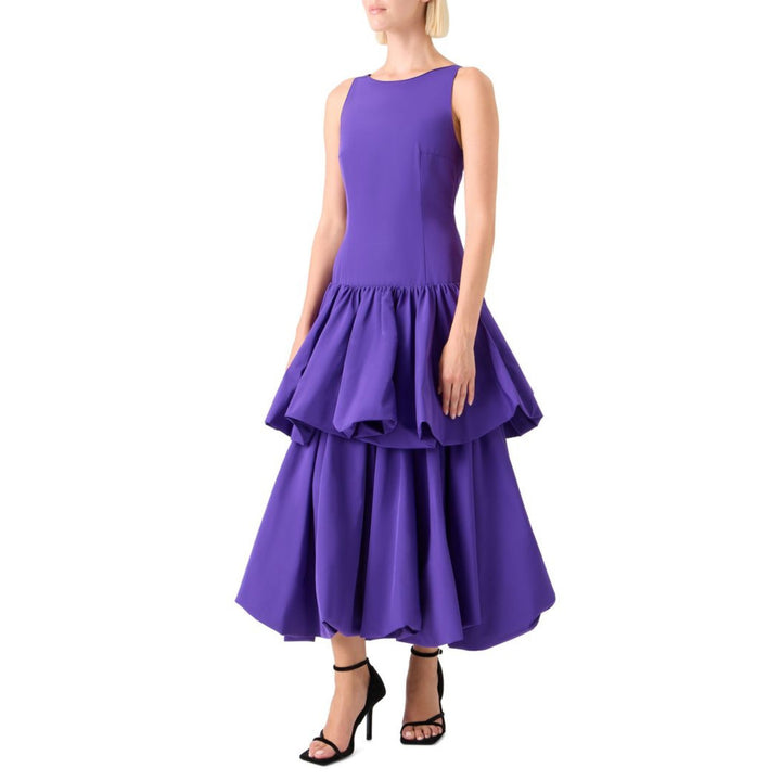 Sleeveless Taffeta Midi Dress