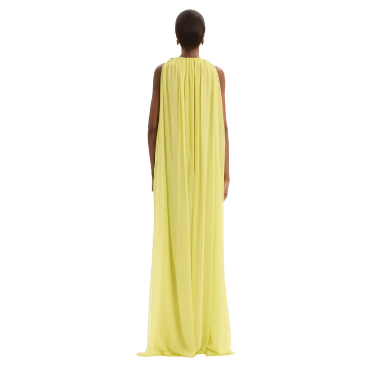 Hibiscus Silk Chiffon Caftan