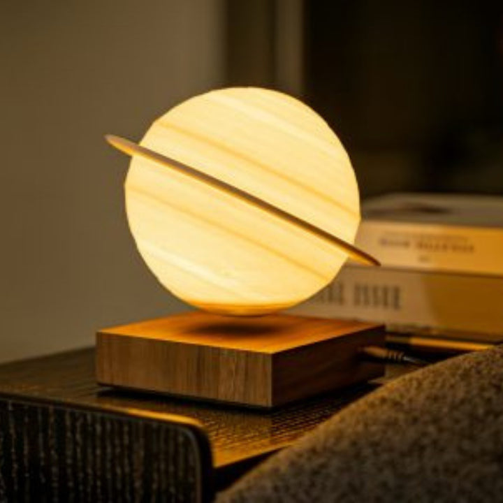 Smart Saturn Lamp - Walnut