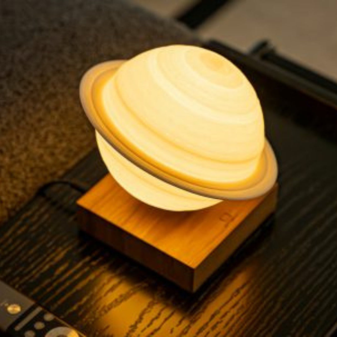 Smart Saturn Lamp - Walnut
